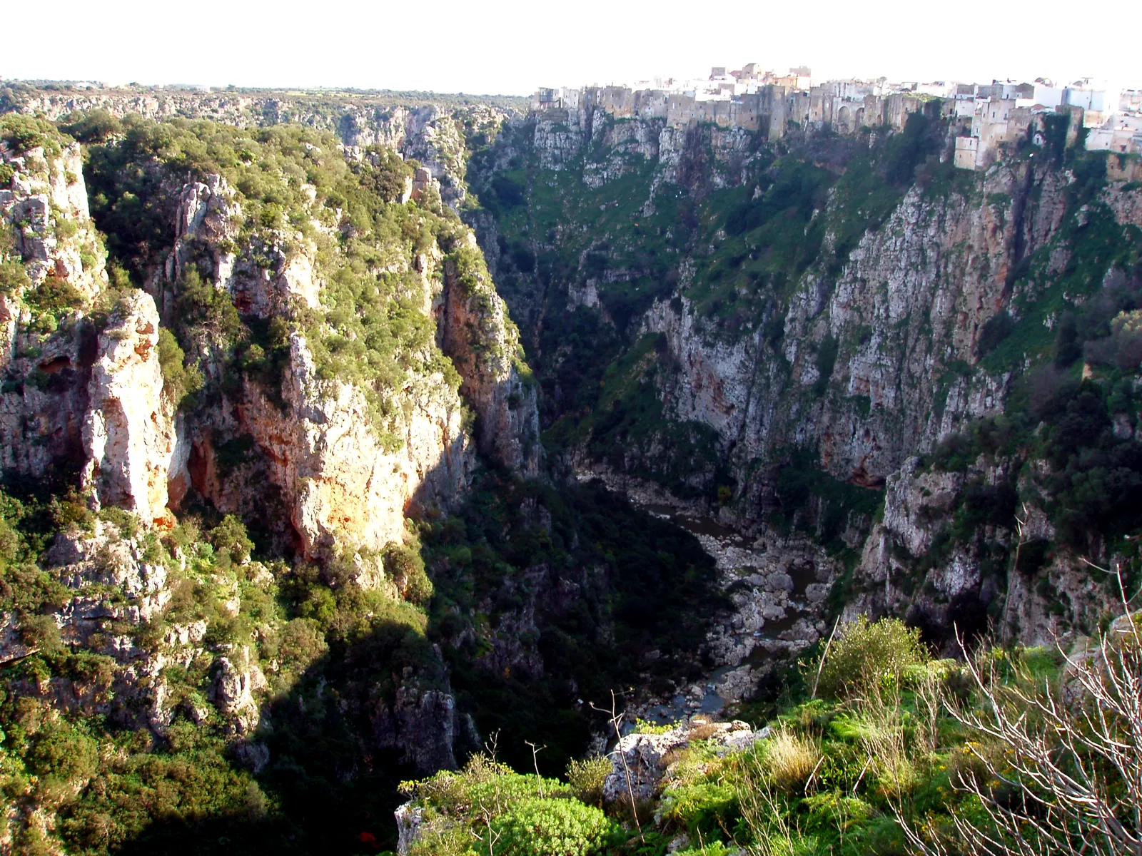 La Gravina Grande e il paese di Rodolfo Valentino, Castellaneta (Puglia)