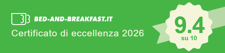 Certificato di eccellenza 2026 di Bed-and-Breakfast.it: 9,4 su 10